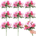 Zeyune 8 Pack 12 Inch Artificial Rose Bouquet, Mixed Pink by Zeyune