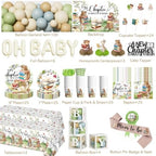 297PCS Cocomigo Green A New Chapter Begins Baby Shower Kit, 25 Guests - Image 2