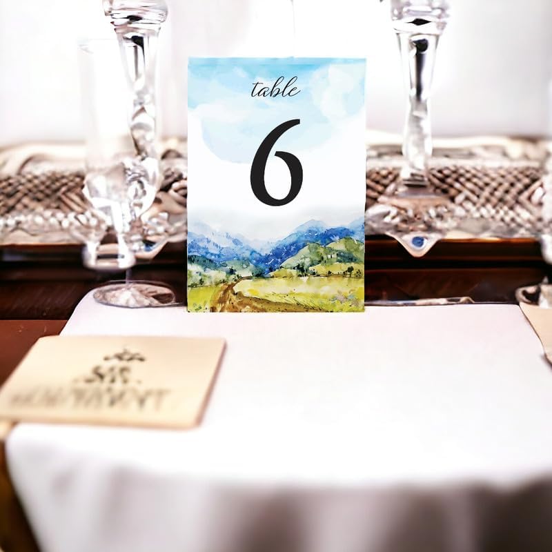 Farmhouse Painting Table Cards Number 1-75 Double Sided For Wedding Reception Event Party Baby Shower Birthday 4x6, AT-TABLE-CARD-863 - Image 2