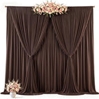 10ft x 10ft Brown Backdrop Curtains, Brown Drapes for Backdrop Fabric - Image 7