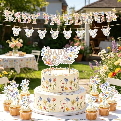 280pcs Wildflower Baby Shower Decorations,Baby in Bloom Decorations - Image 3