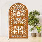 Withu Mexico Laterite Arch Backdrop Cover for Baby Shower Mexican Talavera Fiesta Wedding Bridal Shower Baptism Birthday Party Arched Wall Decoration Doubleside Banner Background 3.3x6.5ft by withu