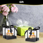 EUSOAR Black Cupcake Containers, 100pcs 3.5 Inch Individual Cupcake Wrappers Cupcake Holder, Single Display Plastic Cupcake Carrier with Ribbon and Inserts for Wedding Birthday Party Favor - Image 6