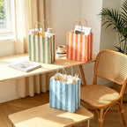 36 PCS Colorful Stripe Goodie Bags, Summer Party Gift Bags, 6 Colors - Image 6