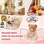 6 Pcs Acrylic Buffet Risers, Clear Stackable Food Display Stand - Image 4