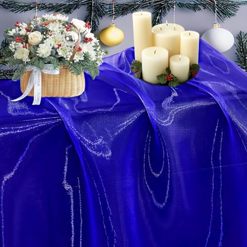 40 Yard Organza Fabric 44" Wide for Wedding Event Décor - Royal Blue by MDS