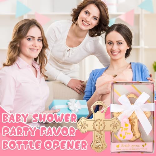 Wesiti 24 Pcs Pink Baptism Favors for Guests Praying Cross Bottle Openers Gender Reveal Boys Girls Souvenirs for Baptism Baby Shower Christening First Communion Party - Image 5