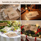 100 Sets Wedding Invitation Kit Vellum Jackets for 5x7 Inch Brown - Image 7