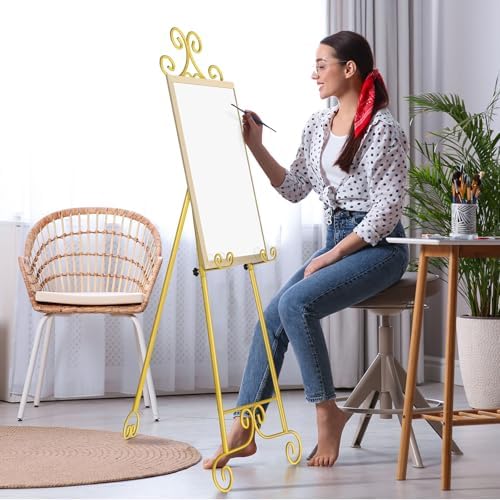 2 Pack 59IN Gold Easel Stand for Sign, 3 Tier Wedding Welcome Sign Holder - Image 7