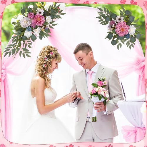 Wedding Arch Decorations 2 Pack, Reusable Artificial Hanging Flowers - Image 2