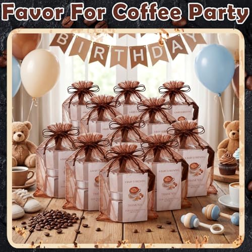 6 Set A Baby is Brewing Baby Shower Party Favors Aluminum Moka Pot - Image 5