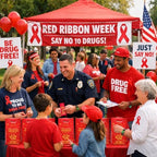Resurhang 125 Pcs Red Ribbon Week Awareness Assortment Bulk Anti-drug Awareness Paw-sitive Choices Theme Items Wristband Pencils Paw Print Eraser Drug Free Bags Giveaways for Red Ribbon Week Supply - Image 3