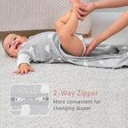 Yoofoss Baby Sleep Sack 6-12 Month 0.5TOG 100% Organic Cotton 2-Way Zipper - Image 5