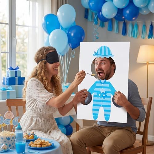 6 Set Baby Boy Shower Games Feed The Baby(Blue) - Image 4
