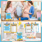 327 Pcs Cartoon Story Baby Shower Game Supply for Girl or Boy Include 200 Activity Card 25 Pencil 1 Don't Say Baby Sign 50 Clothespin 1 Pacifier Hunt Sign 50 Pacifier for Price Is Right Party Decor - Image 6