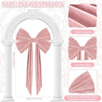 40 x 80 Inch Extra Large Rose Gold Velvet Bow for Backdrop, Xmas Tree - Image 2