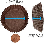 CybrTrayd No.601 Glassine Paper Approx. 2,500 Pieces – 1-3/4” Base, 5/8” Wall Candy Cups, Brown - Image 4