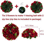 BLOSMON Wedding Flowers Centerpieces for Tables: 15 Rose Flowers, 10 Pcs - Image 3