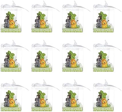 Keepsake Figurine 12 pcs Safari Jungle Animals Candle Set, Awesome Decorations or Party Favors, Pregnancy Announcements, Gender Reveals, Birthday Parties and Special Celebrations - Image 2