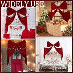 Wavwavw Giant Bow Big Wall Decor, Red, Velvet, Weeding - Image 5