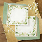Kate Aspen Decorative Paper Napkins - Set of 120-6.5 Inch Durable Disposable Serveware, Easy Cleanup for Birthday, Wedding, Bridal Shower, Baby Shower, Anniversary Party (Bulk) - Botanical Garden by KateAspen