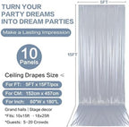 50x15FT Silver Sequin Backdrop Curtain Double Sided - Image 6