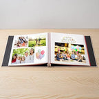 Large Photo Album Self Adhesive 4x6 8x10 10x12 13"x12.8" Magnetic Scrapbook 12.6"x11" Inch 40 Pages Linen Cover Beige DIY Photo Album with A Metallic Pen and Plastic Board - Image 2