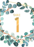 Eucalyptus Table Cards Number 1-50 Double Sided For Wedding Reception Event Party Baby Shower Birthday 4x6, AT-TABLE-CARD-838 by Unknown