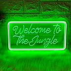 Welcome to the Jungle Neon Sign, Neon Light Sign for Wall Decor Dimmable Green LED signs for Bedroom Home Birthday Party Wedding Engagement Garden Man Cave Decor USB Powered - Image 2