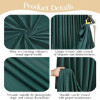 10x12ft Hunter Green Backdrop Curtains, Dark Green Drapes for Backdrop Draping Fabric 5x12FT, 2 Panels - Image 4