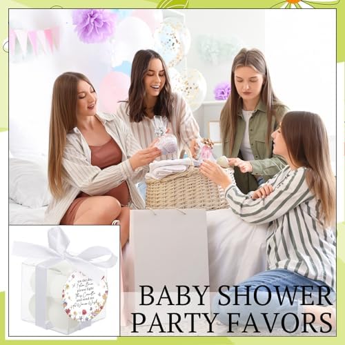MTLEE 24 Sets White Baby Shower Party Favors Small Bubble Candle - Image 5