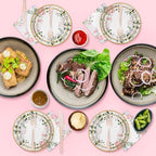 350 PCS Floral Plates and Napkins Party Supplies Serve 50 Flower Disposable Paper Dinnerware Sets for Adults Bridal Shower Decorations Baby Shower Birthday Wedding Engagement Tea - Image 6