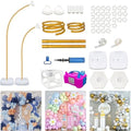 OurWarm Balloon Arch Kit with Balloon Pump Electric, 8.2FT & 5FT Gold Half Balloon Arch Stand with Base, Free Bending Arch Frame Backdrop for Wedding Birthday Party Baby Shower Graduation Decoration by OurWarm
