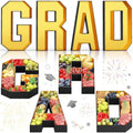 Grad Charcuterie Letters Fillable for Graduation Party Decorations, 13.7 Inch Gold Grad Cardboard Letters Charcuterie Boards Paper Mache Letter Trays for Grad Table Centerpieces Party Supplies by KAINSY