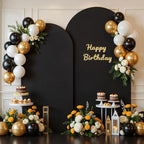 Black Red Arch Cover 7.2FT 6FT Wedding Arch Backdrop Covers Set of 2 Stretchy Spandex Balloon Arch Backdrop for Graduation Baby Bridal Shower Birthday Party Decor Anniversary Banquet Photo Background - Image 5
