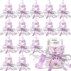 Nuenen 48 Pcs Baby Shower Milk Bottles with Ribbon Plastic Bear Candy Bottles Baby Shower Favors Gender Reveal Wedding Birthday Party Decorations (Purple) by Nuenen