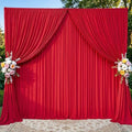 20x10ft Red Backdrop Curtain Panels for Parties - Wrinkle Free Polyester Photo Curtain Backdrop Wedding Back Drop Fabric Drapes for Party Decorations Background for Photography by WishCare