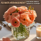 CONNOO 6 Pack 5" x 5" x 5" Clear Square Glass Vase for Centerpieces - Image 3