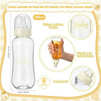 6 Sets Bottle Chug Baby Shower Games Juegos Para Plastic Baby Bottles Bibs Disposable Diapers Gender Reveal Games Baby Changing Diaper Race Game Decoration (Beige) - Image 2