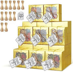 KPOSIYA 120pcs Small Cookie Boxes with Window, 4x4x2.5 Gold Bakery Box by KPOSIYA