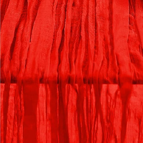 6 Pack Red Cheesecloth Table Runner 35x120 Inch 10Ft Rustic Gauze Cheese Cloth Table Runner Sheer Cheesecloth Table Runners for Wedding Party Bridal Shower Decoration - Image 6
