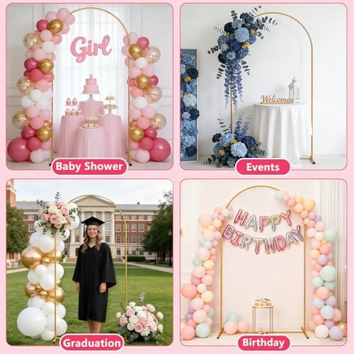 6.6FT Arch Backdrop Stand,Balloon Arch Stand Wedding Back Drop Arch Stand - Image 6