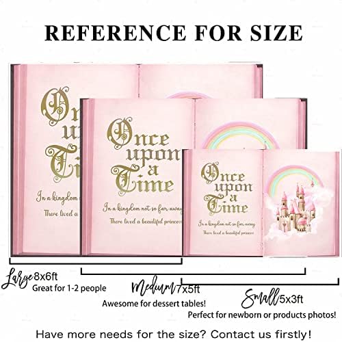 Once Upon a Time Backdrop, Pink Fairytale Castle, 8x6ft - Image 4