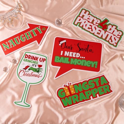 (Christmas) Elevate Your Photo Booth Experience with Our Durable & Waterproof Pack of Signs-Perfect for Weddings, Birthdays, and Photo Booth Businesses - PVC Foamboard Photo Props - Image 2