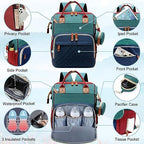 SHITIESHOU Diaper Bag Backpack Baby Bag, Baby Girl Boy Diaper Bag for Dad Mom with Pad, 16 Pockets, Pacifier Case, Large Diaper Bags Unisex for Travel (Colorful) - Image 3