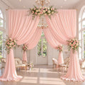 30x10ft Blush Pink Backdrop Curtain Panels for Parties - Wrinkle Free Polyester Photo Curtain Backdrop Wedding Back Drop Fabric Drapes for Party Decorations Background for Photography by WishCare