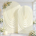 Beige Wedding Arch Backdrop Cover 7.2ft and 6ft Draped Arch Covers Stretchy Backdrop Spandex Balloon Arch Covers for Bridal Shower Baby Shower Engagement Photography Birthday Party Decorations by Tao-GePartyDecorations