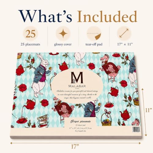 Paper Placemats Design – Bunny Brew Whimsical Tea Party – Malabar Home - Image 6