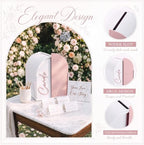 Wenqik Arched Acrylic Wedding Card Box with Pink Writable Standee - Image 4