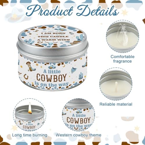 24Pcs Cowboy Baby Shower Party Candles for Gender Reveal - Image 3